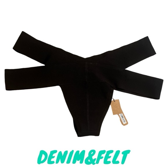 SKIMS KNIT SWIM STRAPPY BIKINI BOTTOM | COLOR: ONYX | NEW/NWT!!☀️🌊👙☀️ - Picture 5 of 10